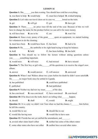 Lesson 16