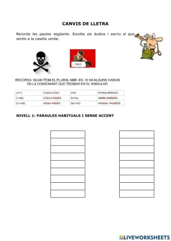 Canvis de consonant en els plurals