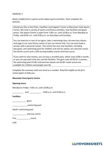 IE0, Unit 8, Reading and Writing, Exercise 3