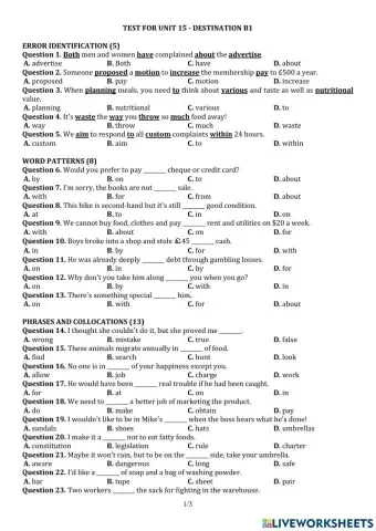 B1 Destination Unit 15