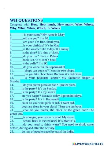 Wh questions