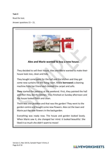 ESB Reading exam  D Entry 2 Text 3