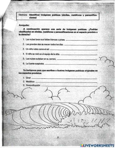 La olita que quería viajar -  símil, metáfora y personificación