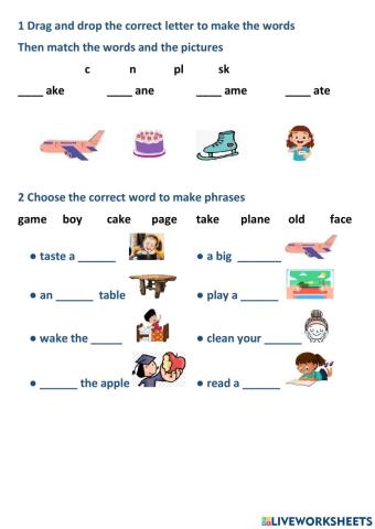 Long -a- traing vocabulary