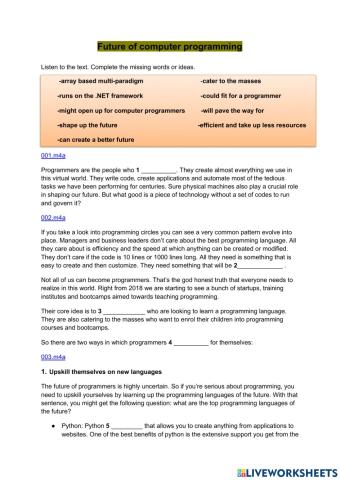 The future of programming