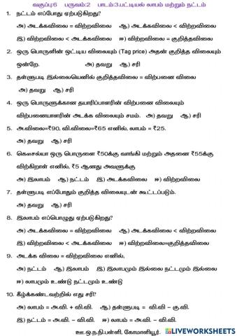 லாபம், நட்டம், தள்ளுபடி