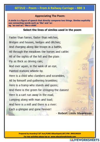 Appreciation of Poem