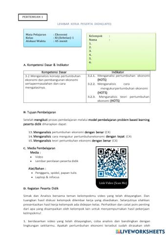 LKPD Pertumbuhan Ekonomi
