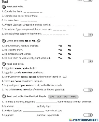 Smart Junior 4. Test 3
