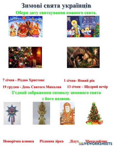 Зимові свята українців