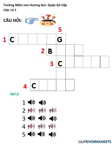 Ôn các chữ cái đã học