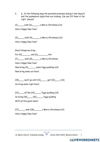 Traditional Xmas Carols in English