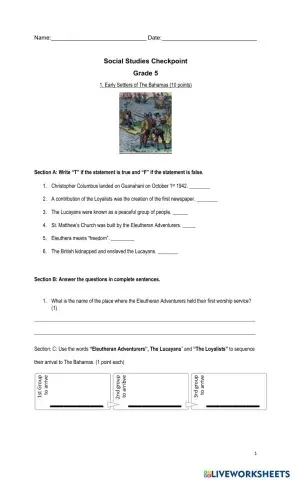 Social Studies Checkpoint Exam