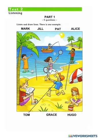 FINAL EXAM 2ND GRADE LISTENING (FACU)