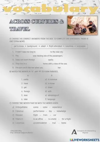 Vocabulary: Across cultures & Travel