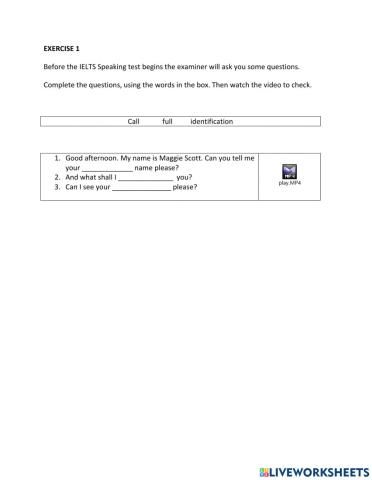 IE1, Unit 8, Speaking, Exercise 1