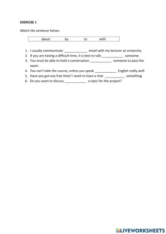 IE0, Unit 9, Grammar and Vocabulary, Exercise 1