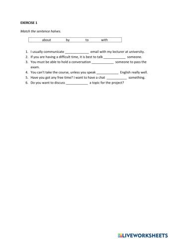IE0, Unit 9, Grammar and Vocabulary, Exercise 1
