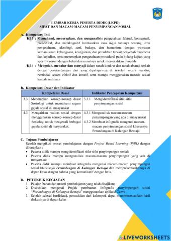 Sifat dan macam-macam penyimpangan sosial