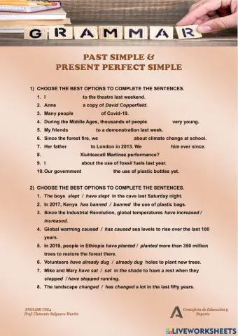 Past Simple vs. Present Perfect
