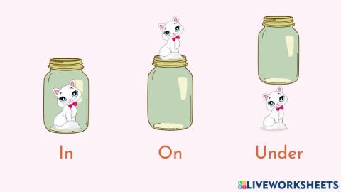 In, on, under, next to, between