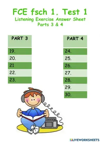 Listening. FFSC1 - T1-Parts 3 & 4