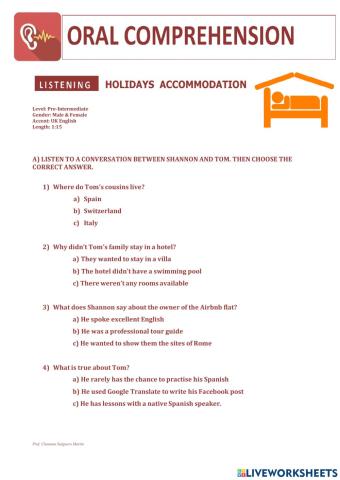 Oral Comprehension