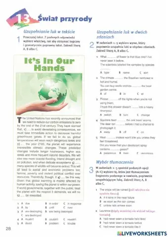 Matura Skills Świat przyrody