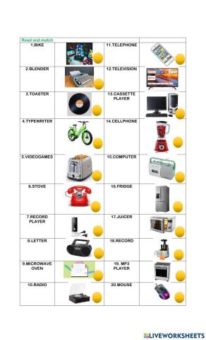 Home appliances vocabulary