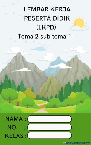 LKPD KELAS 1 SD bunyi alam dan bunyi buatan