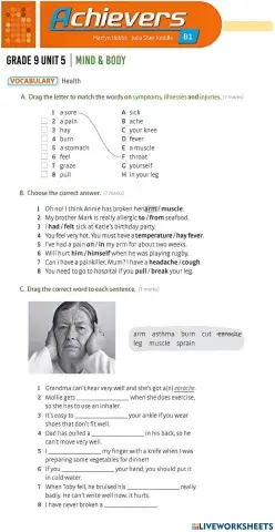 Grade 9 Unit 5 Mind - Body & Health