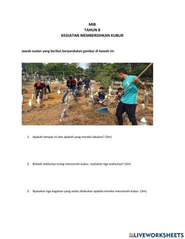 Kegiatan Membersihkan Kubur