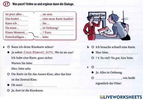 Alltagssprache Eintrittskarten