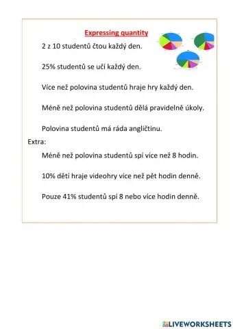 Expressing quantity