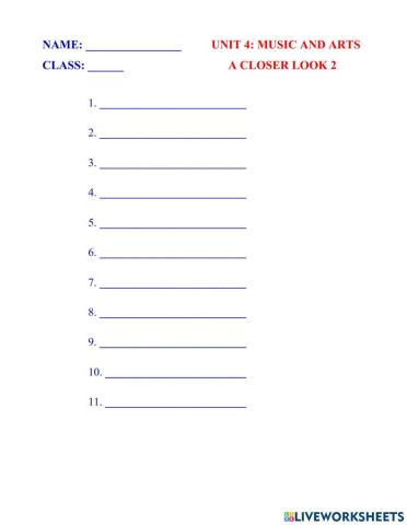 English 7 global unit 4 vocabulary a closer look 2