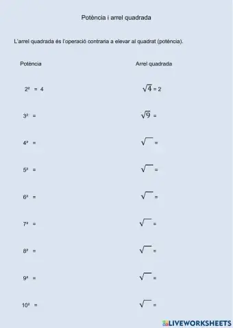 Potencia-arrel quadrada