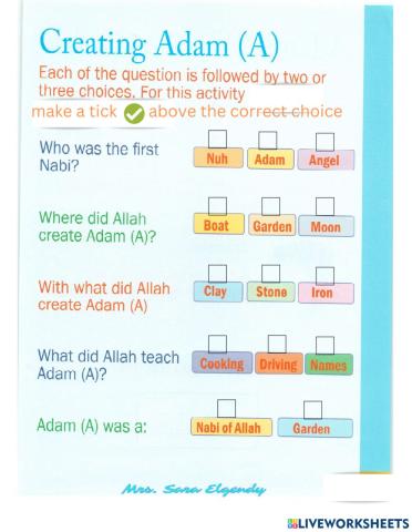 Prophet Adam Story