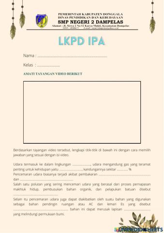 Lkpd ipa smpn 2 dampelas