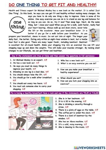 Do one thing to get fit and heathy.