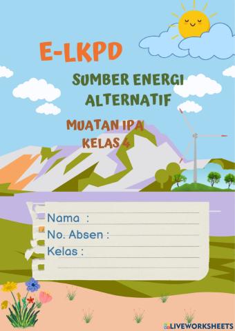 E-LKPD Materi Sumber Energi Alternatif Kelas 4
