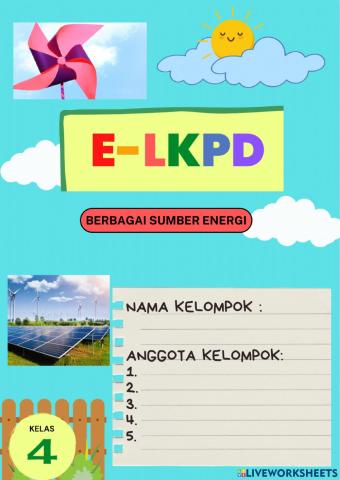 E-lkpd sumber energi kelas 4