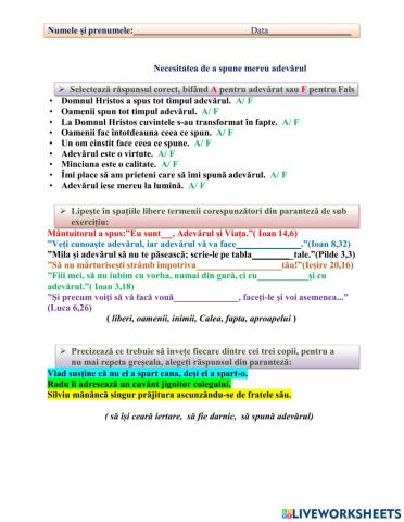 Necesitatea de aspune mereu adevărul