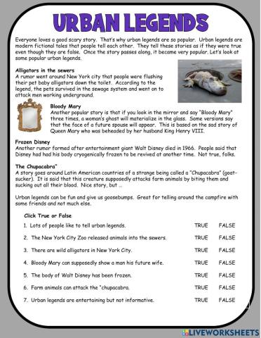 Urban Legends for Halloween