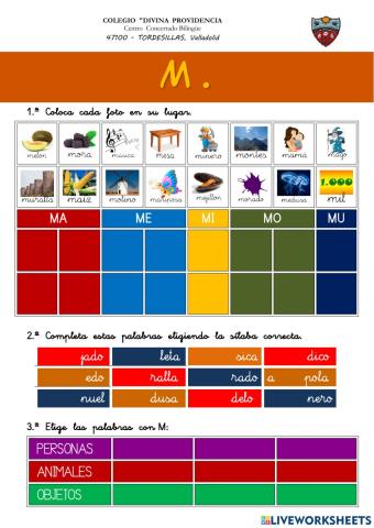 21.- ORTOGRAFÍA: la M