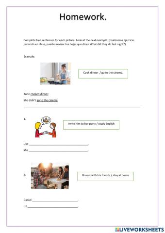 Past simple affirmative and negative