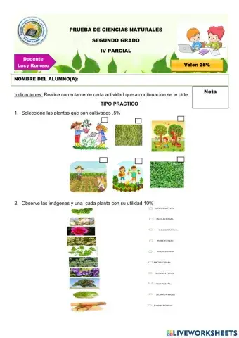 Prueba de Ciencias Naturales