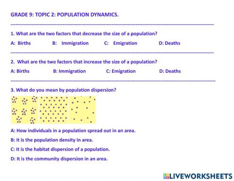 Population Dynamics