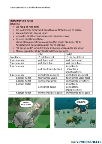 Forholdsendelser - oblikke kasus på grønlandsk