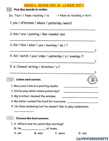 G4-u10 l3 listening test 3