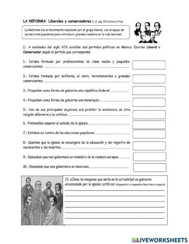 Los ideales liberales y conservadores